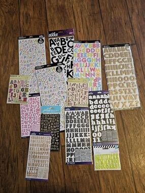 Assorted Alphabet Sticker Pack - Multicolor Letter Stickers Great For Scrapbooks